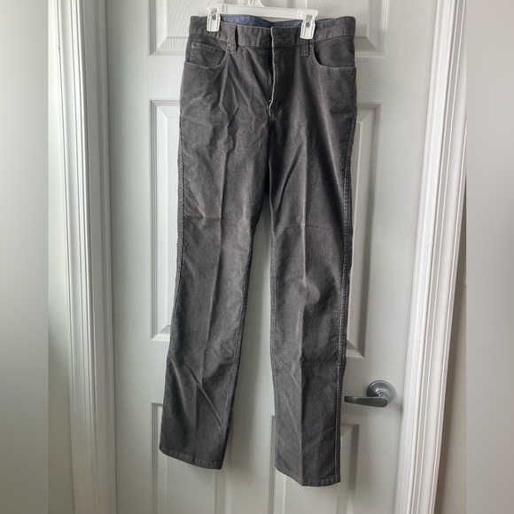 LL Bean Gray Corduroy Business Casual Work  Men’s Pants 30 x 32 - Picture 2 of 5